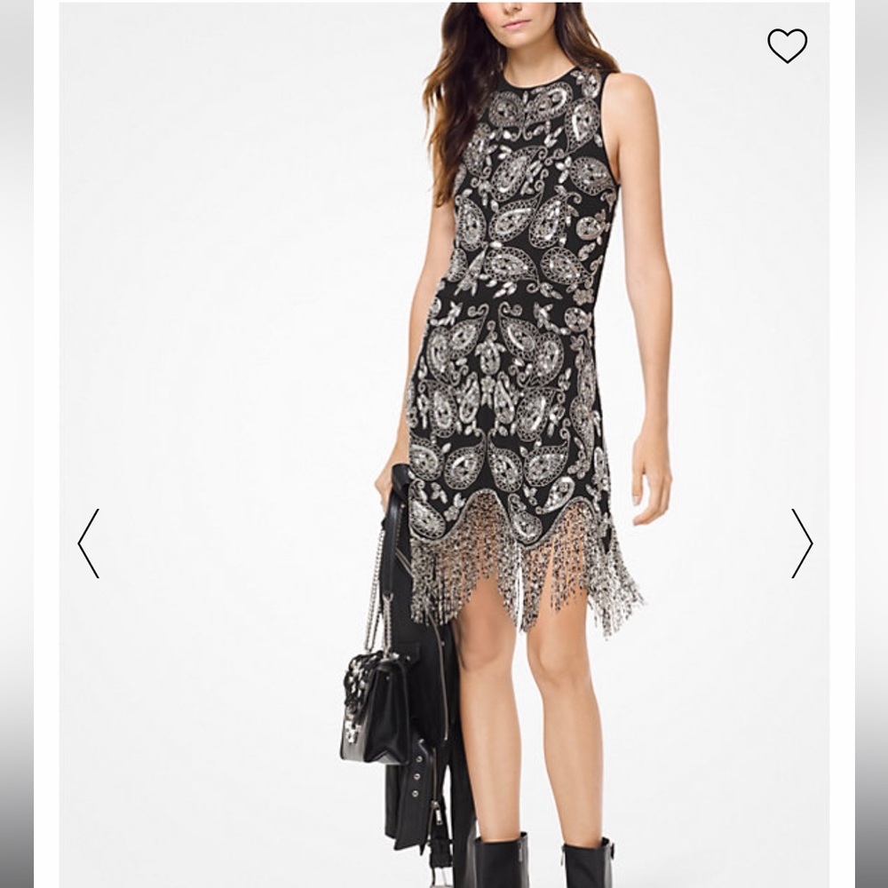 Michael Kors Embellished Fringe Dress